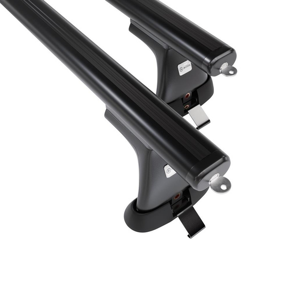 Základný nosič na strechu auta pre Toyota RAV4 mk II SUV (2000-2005) - čierny priečny nosič - montážne body - Hliník