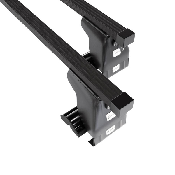 Základný nosič na strechu auta pre Kia Shuma Sedan (1998-2004) - čierny priečny nosič - bez montážnych prvkov - Oceľ