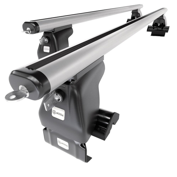 Základný nosič na strechu auta pre Skoda Citigo Hatchback (2012-2019) - strieborný priečny nosič - bez montážnych prvkov - Hliník