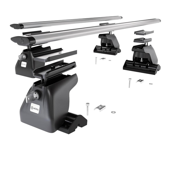 Základný nosič na strechu auta pre Citroen Jumpy II Van (2007-2016) - strieborný priečny nosič - montážne body - Hliník