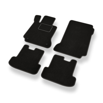 Velúrové koberčeky pre Mercedes-Benz Trieda E C207 Kupé (2009-2016) - čierna