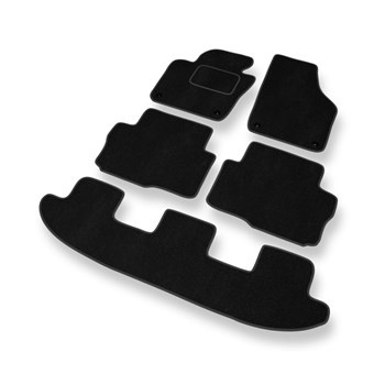 Velúrové koberčeky pre Volkswagen Sharan II Van (2010-2022) - čierna