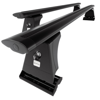 Základný nosič na strechu auta pre Citroen C5 Sedan (2008-2017) - čierny priečny nosič - montážne body - Hliník