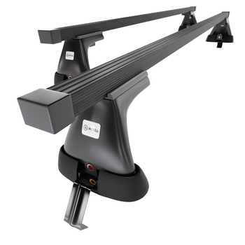 Základný nosič na strechu auta pre Alfa Romeo 166 Sedan (2004-2007) - čierny priečny nosič - bez montážnych prvkov - Oceľ