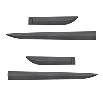 Čierne bočné lišty pre Mitsubishi Outlander II SUV (2006-2013) - (dĺžka líšt: 935mm; 620mm)