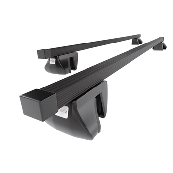 Základný nosič na strechu auta pre Saab 9-5 Kombi (1999-2009) - čierny priečny nosič - zábradlie - Oceľ
