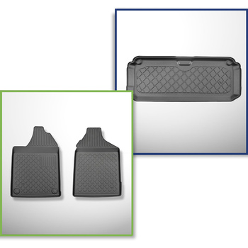 Súprava rohož do batožinového priestoru a autokoberčeky TPE na mieru do: Aixam Miniauto Cross Hatchback (2010-2016)