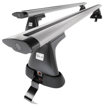 Základný nosič na strechu auta pre Fiat Bravo Hatchback (2007-2014) - strieborný priečny nosič - bez montážnych prvkov - Hliník