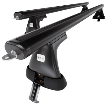 Základný nosič na strechu auta pre Alfa Romeo 166 Sedan (2004-2007) - čierny priečny nosič - bez montážnych prvkov - Hliník