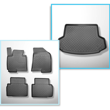 Súprava rohož do batožinového priestoru a autokoberčeky TPE na mieru do: Hyundai ix35 SUV (2010-06.2015)