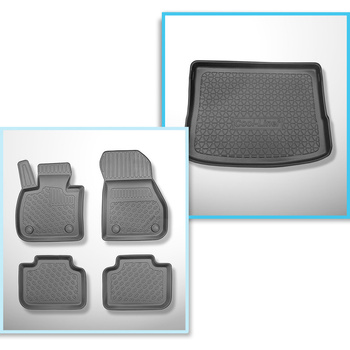 Súprava rohož do batožinového priestoru a autokoberčeky TPE PREMIUM na mieru do: BMW Seria 2 U06 Active Tourer (11.2021-....) - zadné posuvné lavicové sedadlo (zadná časť - predná časť)