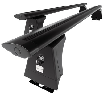 Základný nosič na strechu auta pre Fiat Ducato IV Van (2014-....) - čierny priečny nosič - montážne body - Hliník