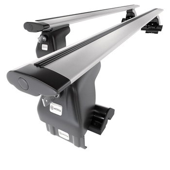 Základný nosič na strechu auta pre Ford Focus mk I Hatchback (1998-2004) - strieborný priečny nosič - bez montážnych prvkov - Hliník